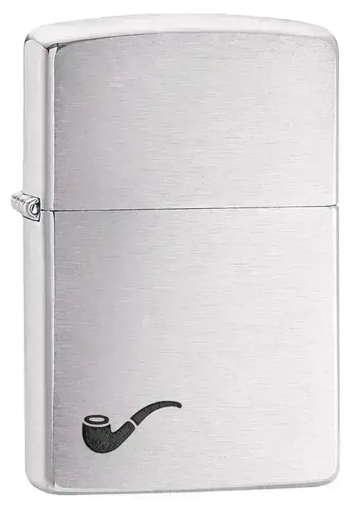 Zippo Lighter - Pipe Brushed Chrome - Game-On.no