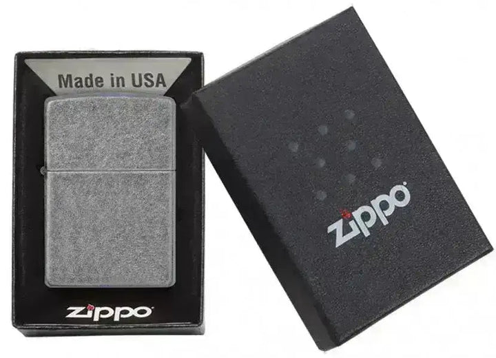 Zippo Lighter - Plain Antique Silver Plate - Game-On.no