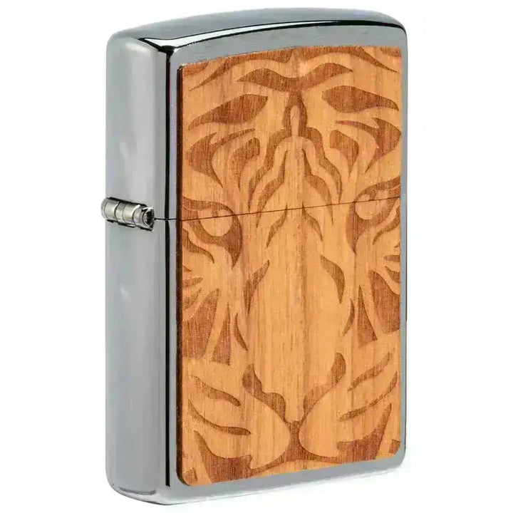 Zippo Lighter - WOODCHUCK Cherry Tiger Head - Game-On.no
