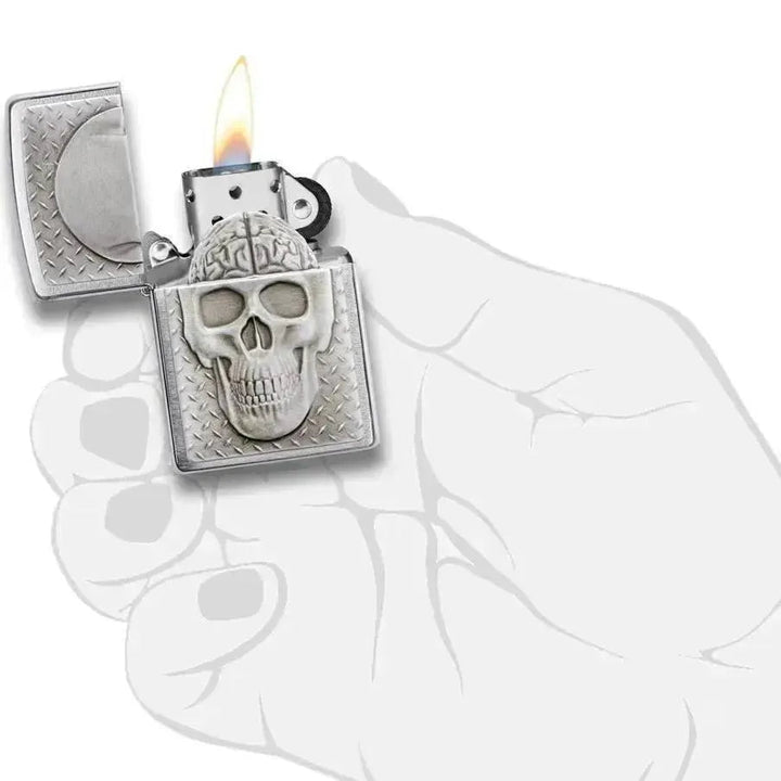 Zippo - Skull with Brain Surprise - Game-On.no