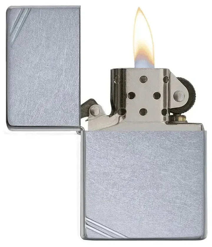 Zippo - Street Chrome? Vintage with Slashes - Game-On.no