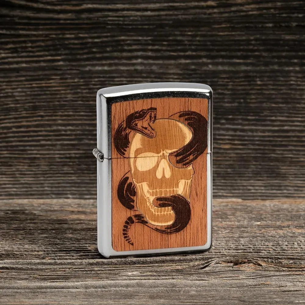 Zippo - WOODCHUCK USA Slange og Hodeskalle - Game-On.no